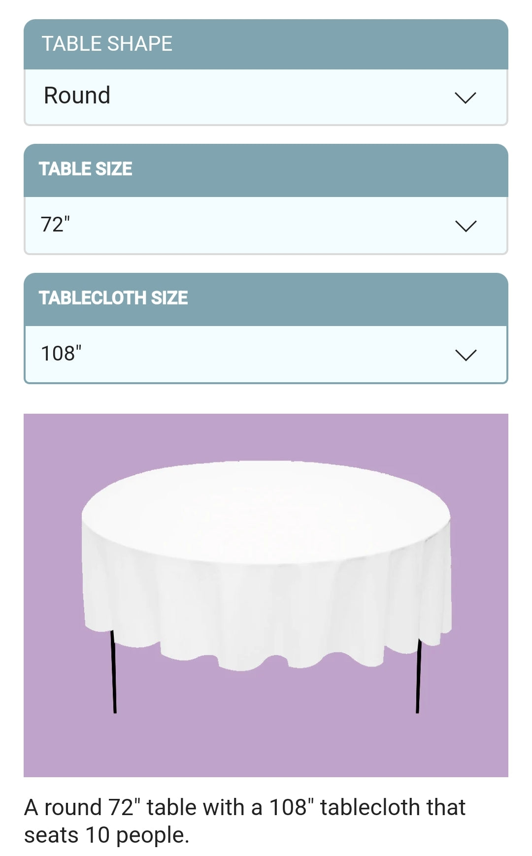 Tablecloths/Linens