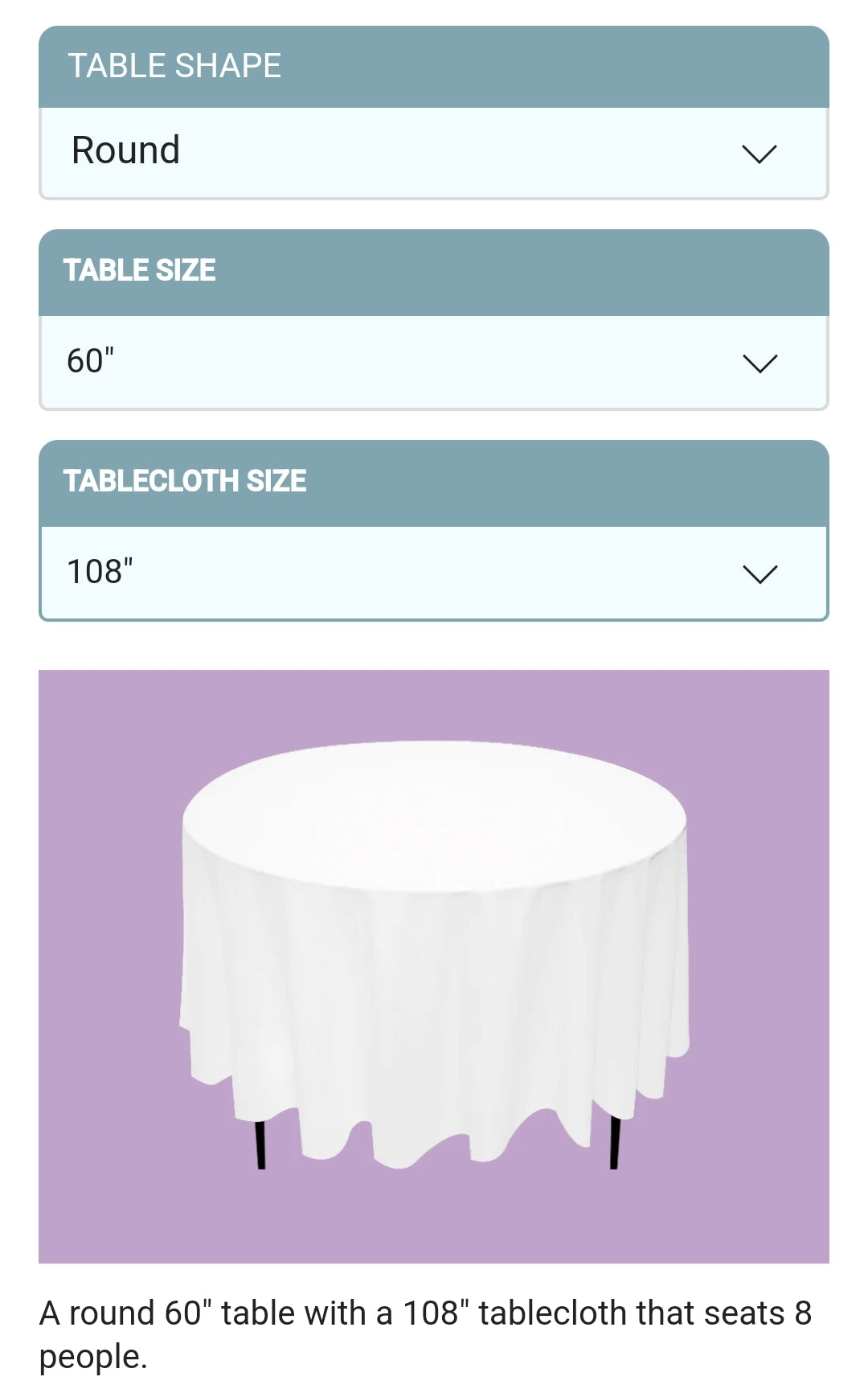Tablecloths/Linens