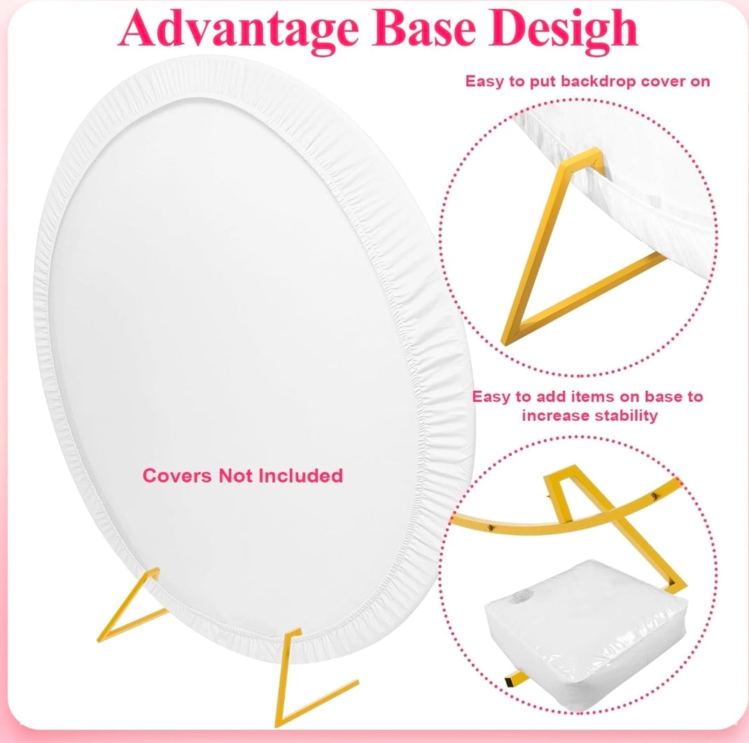 6.6 ft Arch Frame Circle Backdrop Stand