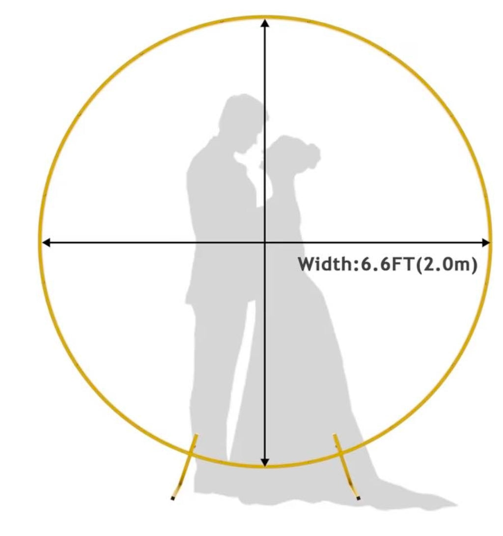 6.6 ft Arch Frame Circle Backdrop Stand